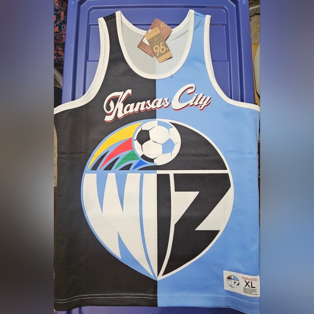 NWT Mitchell & Ness MLS Since 96 2.0 Split Color Mesh Tank KC Wiz